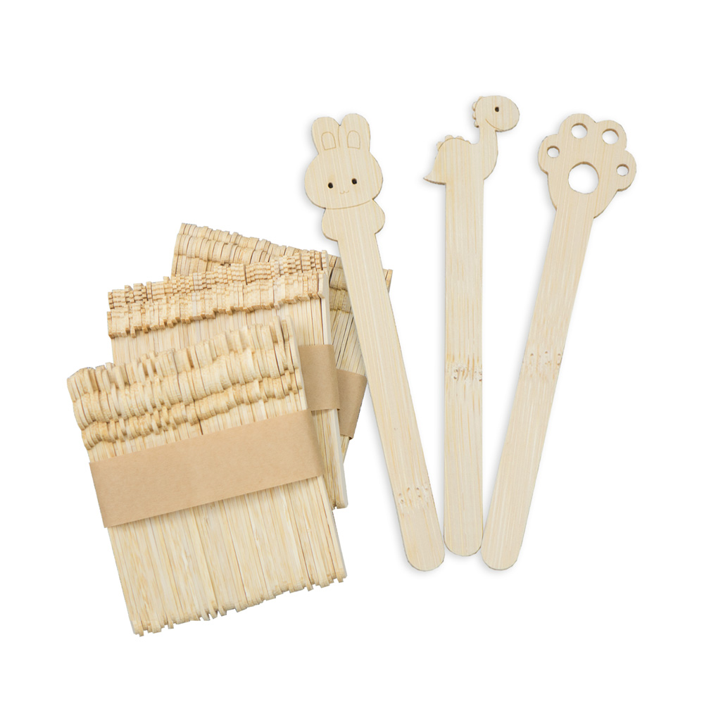 Bamboo Ice Cream Stick Food Grade Disposable Handmade Flat Stick