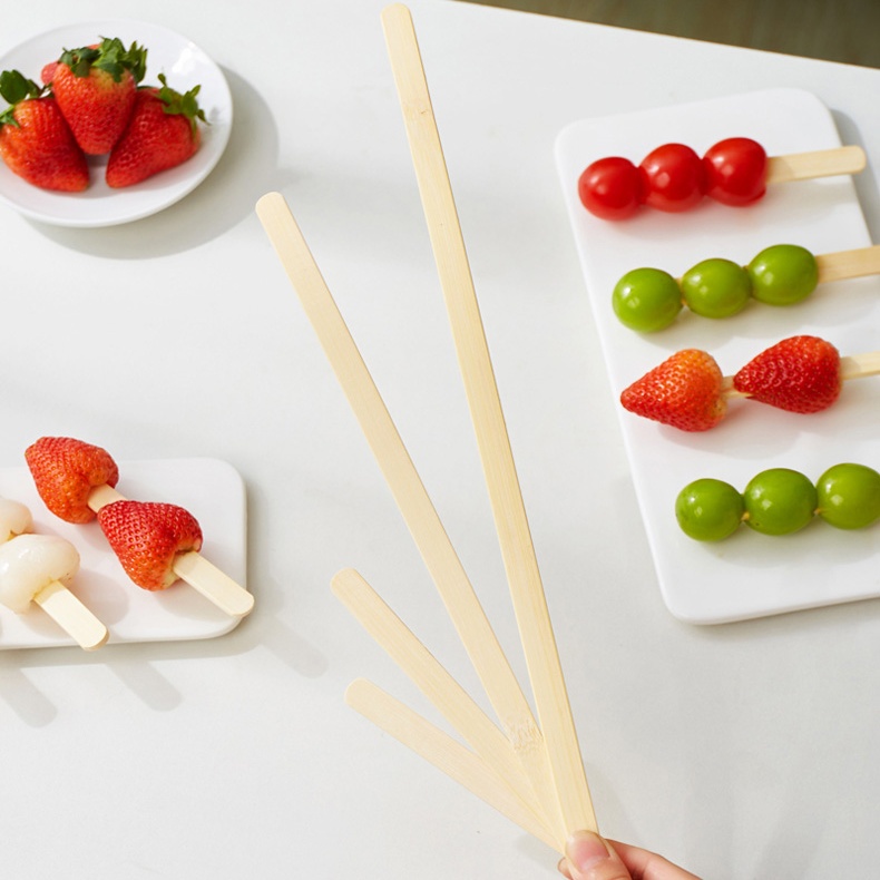 Creative fashion ice cream stick parent-child DIY ice cream stick natural bamboo mini ice cream popsicle stick (4)