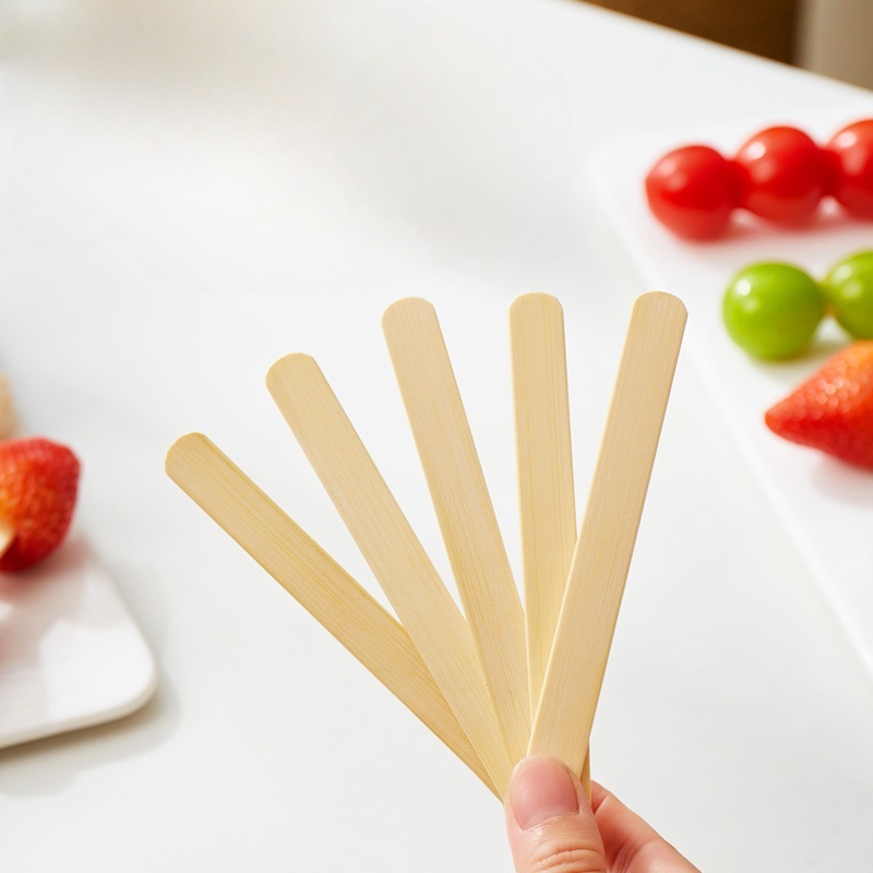 Creative fashion ice cream stick parent-child DIY ice cream stick natural bamboo mini ice cream popsicle stick (7)