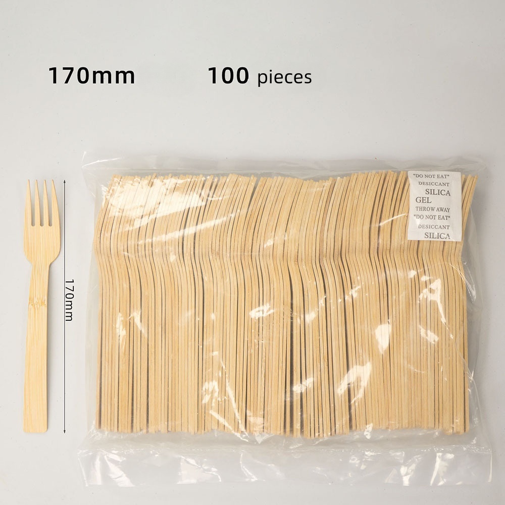 Disposable wooden spoon wooden knife and fork spoon ice cream fork spoon western knife and fork dessert fork spoon independent packaging disposable bamboo spoon environmentally friendly biodegradabl