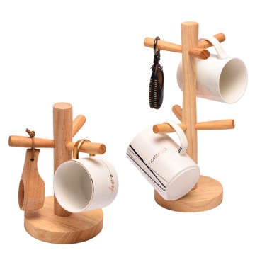 Creative bamboo drain cup rack - home coffee cup and tea cup rack - drain storage rack