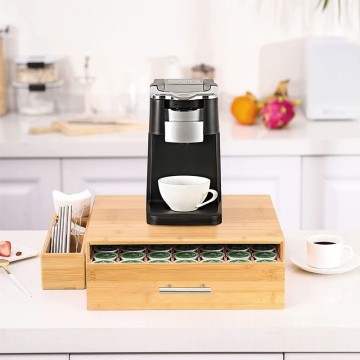 K Cup Organizer bamboo Storage Drawer