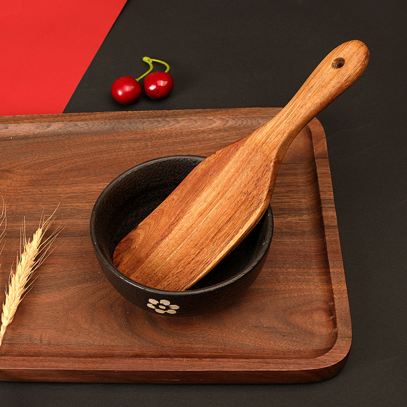 Cooking spatula 5-piece set pizza snack salad mixing cooking spatula teak spatula spoon set (4)
