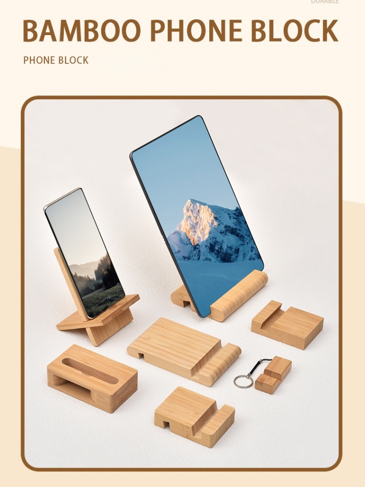 Eco-Friendly Bamboo & Wood Phone Holder: The Natural Desktop Companion for Everyday Use