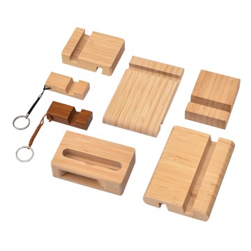 Desktop mobile phone holder creative bamboo mobile phone holder tablet universal lazy holder loudspeaker