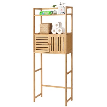 Bamboo Over Toilet Shelf – Stylish Space Saver Organizer