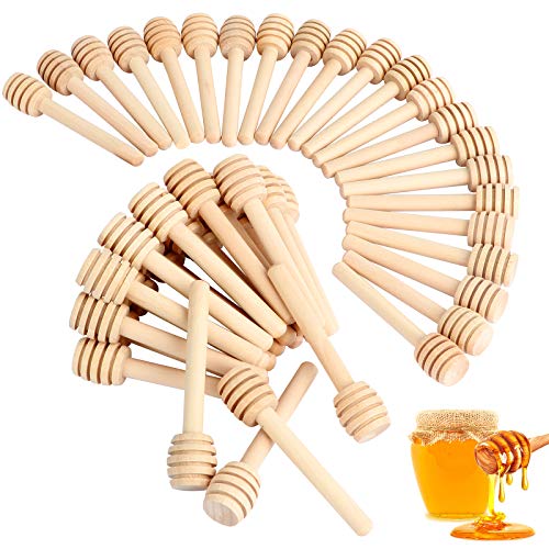 Tianzhu  3 Inch Mini Honey Dipper, Wooden Honey Dippers Stick Honey Stirrer Honey Wand