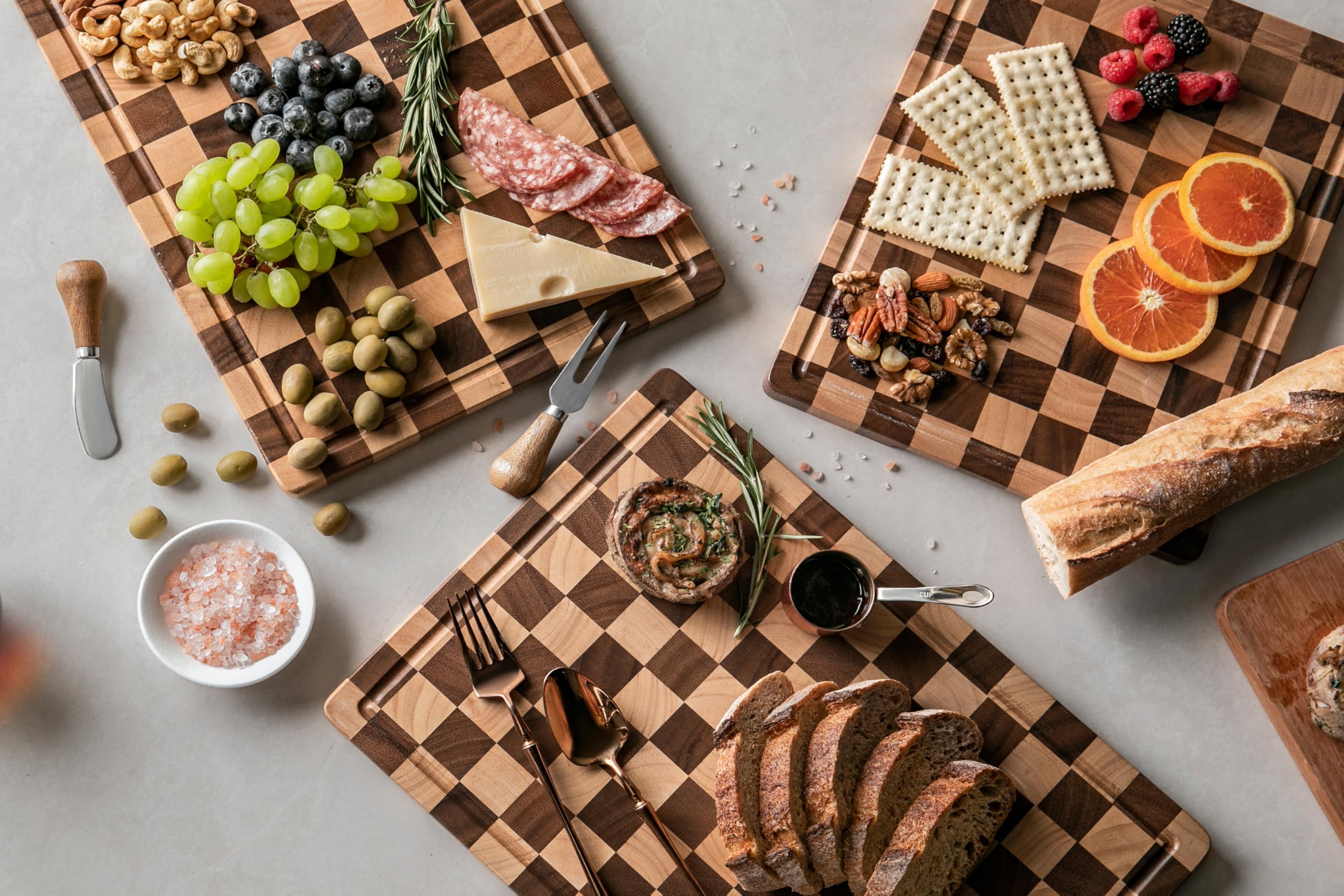 Tianzhu-Cutting Boards for Kitchen Checkered Walnut Wooden Cutting Board
