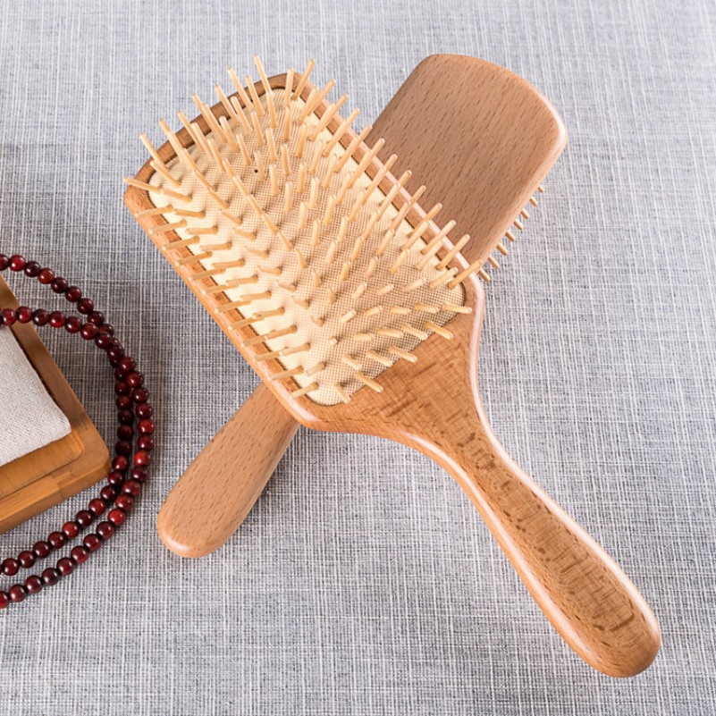 Air Bag Air Cushion Comb Leather Beech Wooden Comb Children's Personal Care Curl Comb Hair Dressing Comb Comb Large Board Comb (1