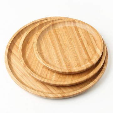 All-Bamboo Tray Round Rectangular Tray Barbecue Fruit Tray Bread Tray