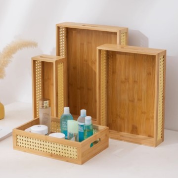 Bamboo Weaving Storage Basket Weaving Storage Basket Frame Tea Set  Box