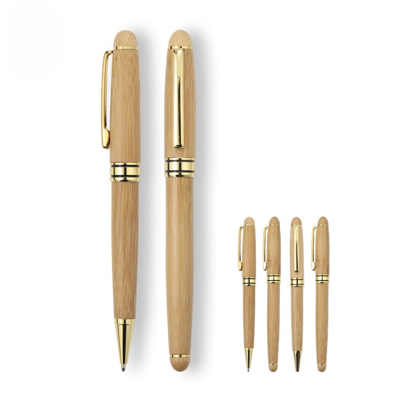 Business Gift Bamboo Ballpoint Pen Advertising Signature Pen Can Be Engraved And Sent Retro Business Bamboo Exhibition Gift Box Set Gift Pen Spot Wholesale (4)