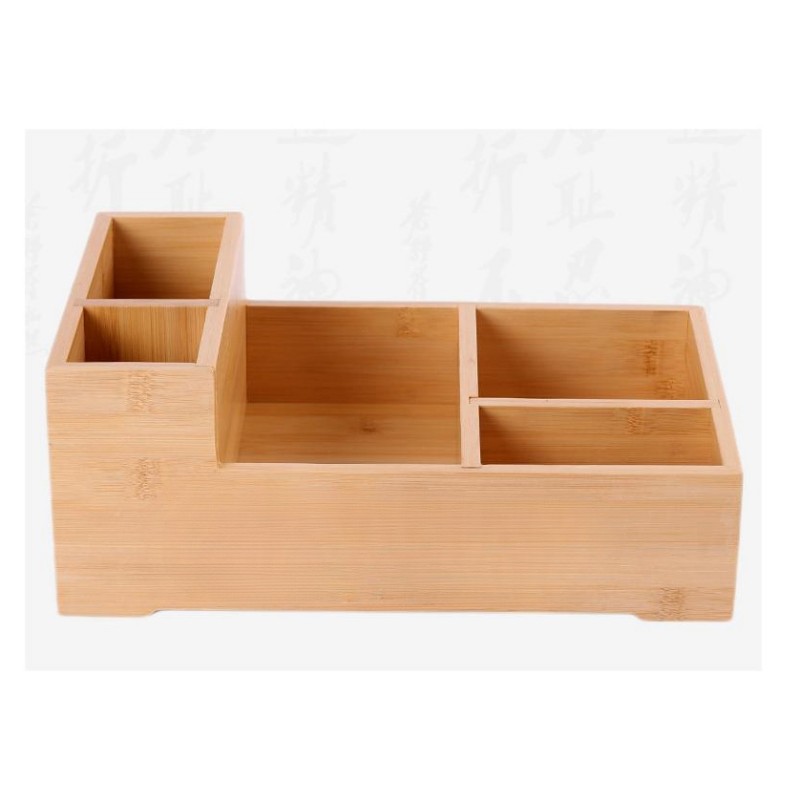 Chalk Storage Box, School Podium, Lecture Desk, Classroom, Office Desk, Miscellaneous Items, Bamboo Multi functional Sorting Box (5)