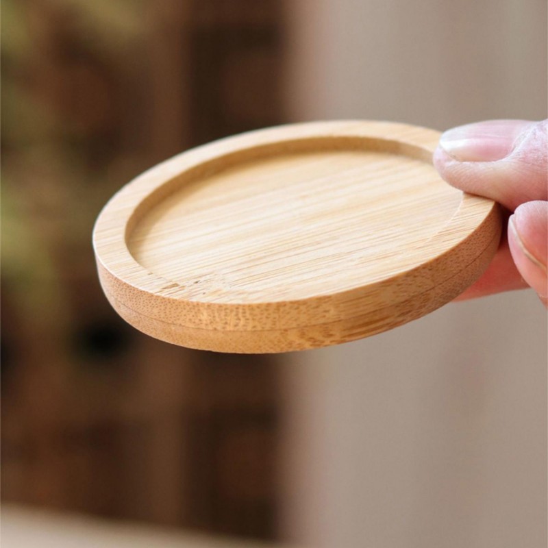 Cup Mat Bamboo Insulation Mat Wine Cup Coffee Cup Mat Bamboo Mat Tea Tray Office Light Luxury Tea Cup Mat Set (1)