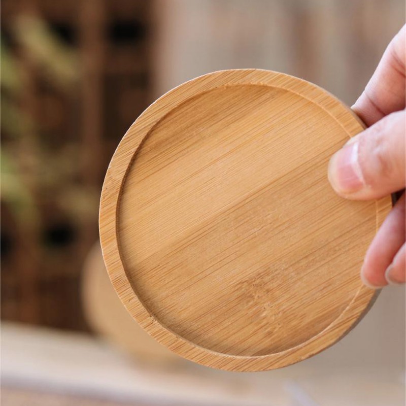 Cup Mat Bamboo Insulation Mat Wine Cup Coffee Cup Mat Bamboo Mat Tea Tray Office Light Luxury Tea Cup Mat Set (2)