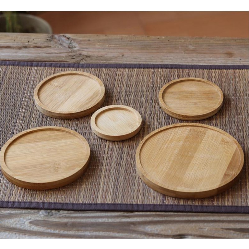 Cup Mat Bamboo Insulation Mat Wine Cup Coffee Cup Mat Bamboo Mat Tea Tray Office Light Luxury Tea Cup Mat Set (3)