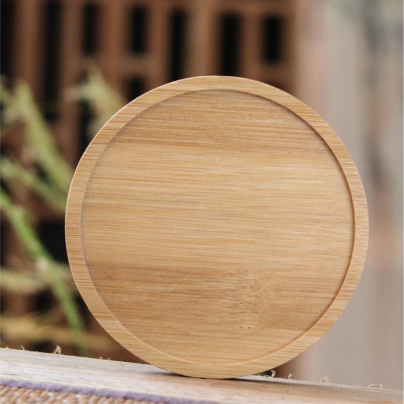 Cup Mat Bamboo Insulation Mat Wine Cup Coffee Cup Mat Bamboo Mat Tea Tray Office Light Luxury Tea Cup Mat Set (4)
