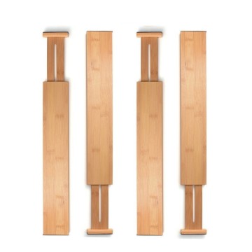 Wood Drawer Retractable Partitions Bamboo Dividers Storage Partitions