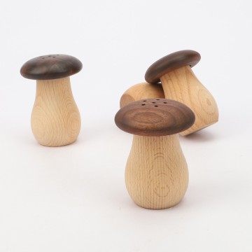 Solid Wood Mushroom Toothpick Jar Toothpick Holder Toothpick Bucket