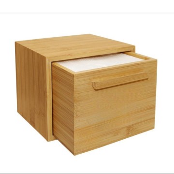 Waterproof Bamboo Organizer Storage Box Facial Tissue Storage Case