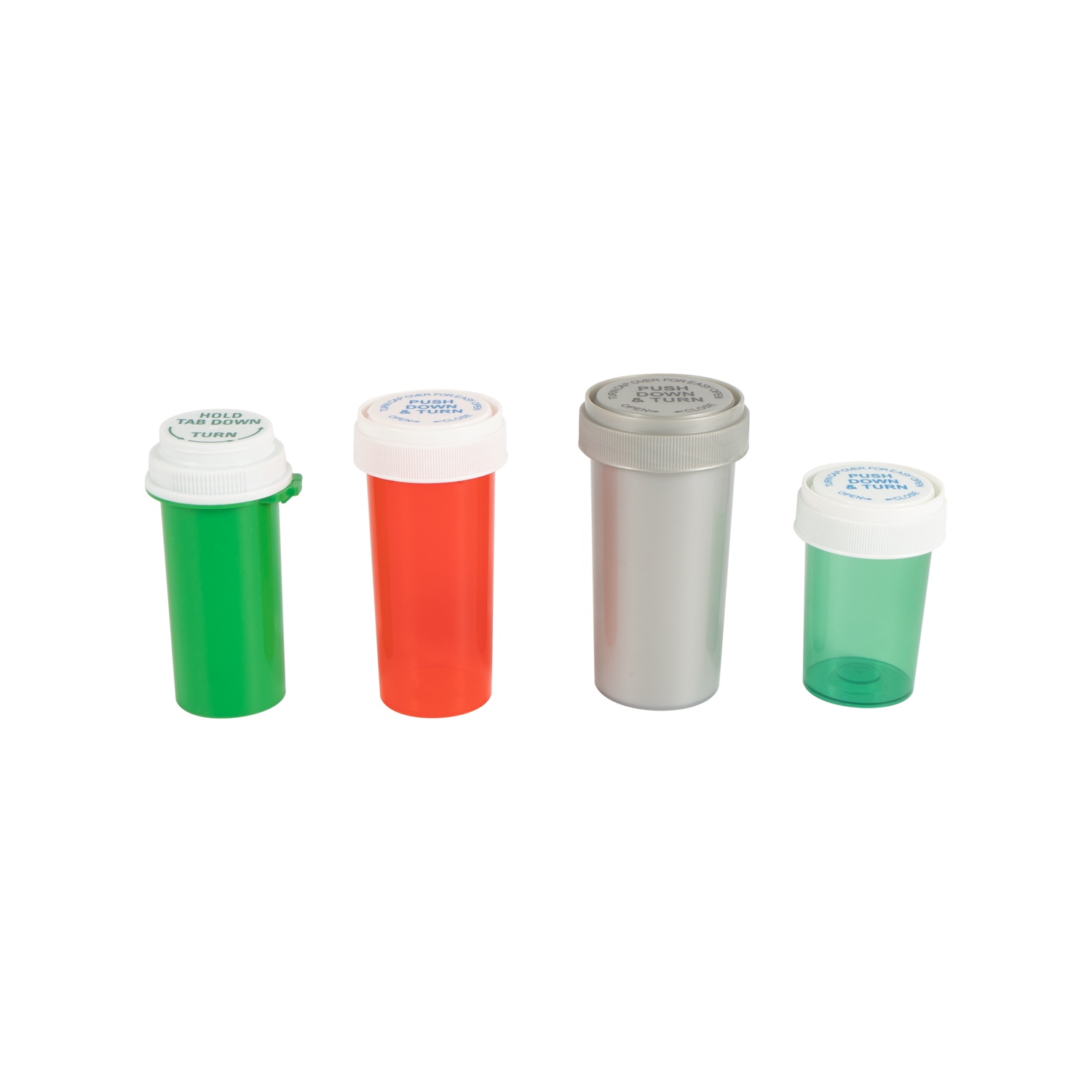 Transparent Orange Plastic Medicine Container Pill Bottles with Caps for Prescription-product