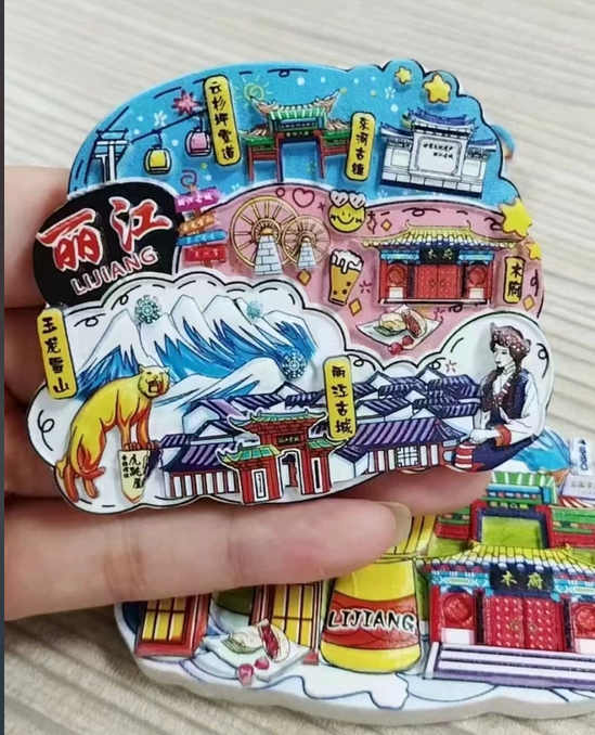 Refrigerator magnet printer machine