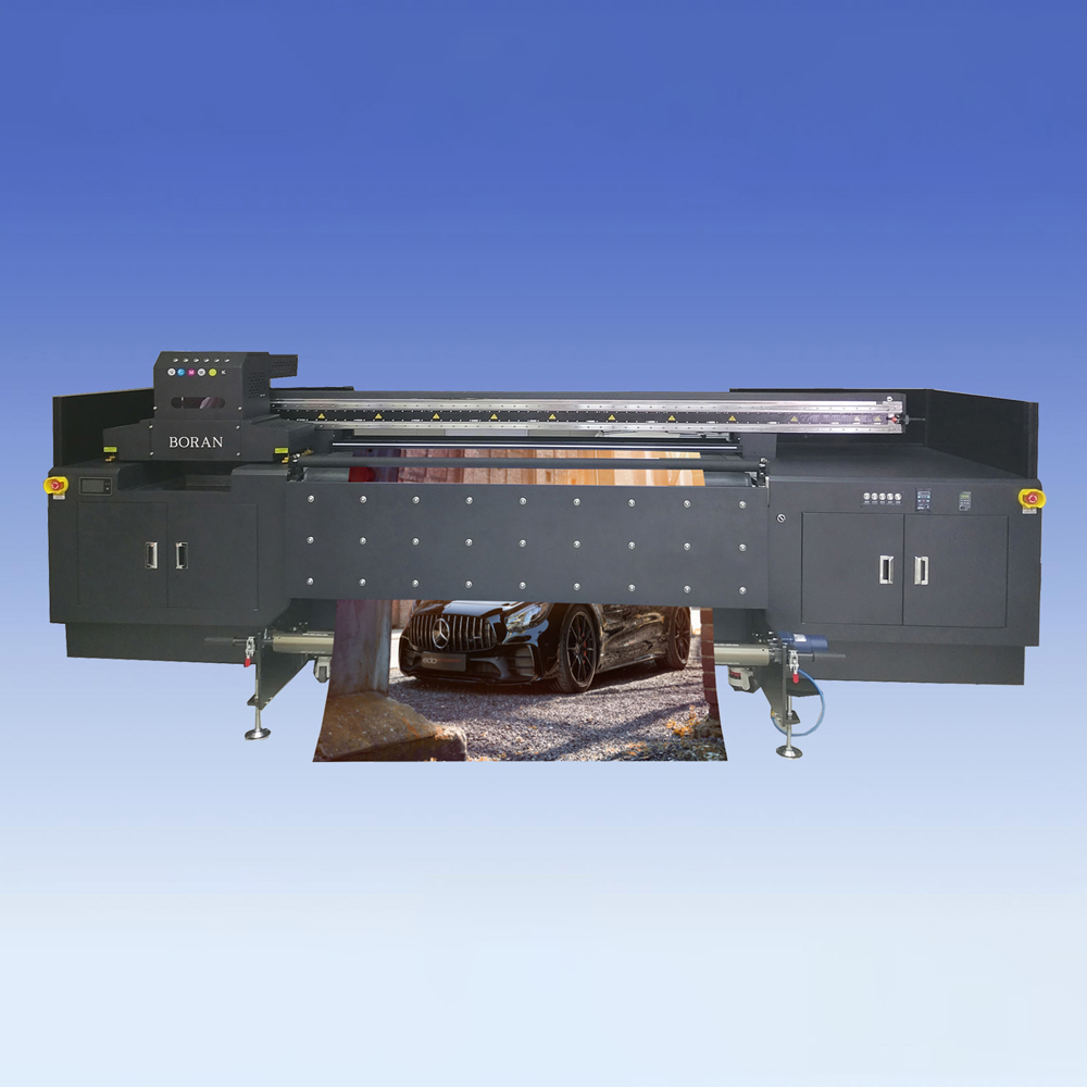 Flatbed and Roll UV Hybrid Printer 1.8m for KT board, PVC, Soft Film, Leather