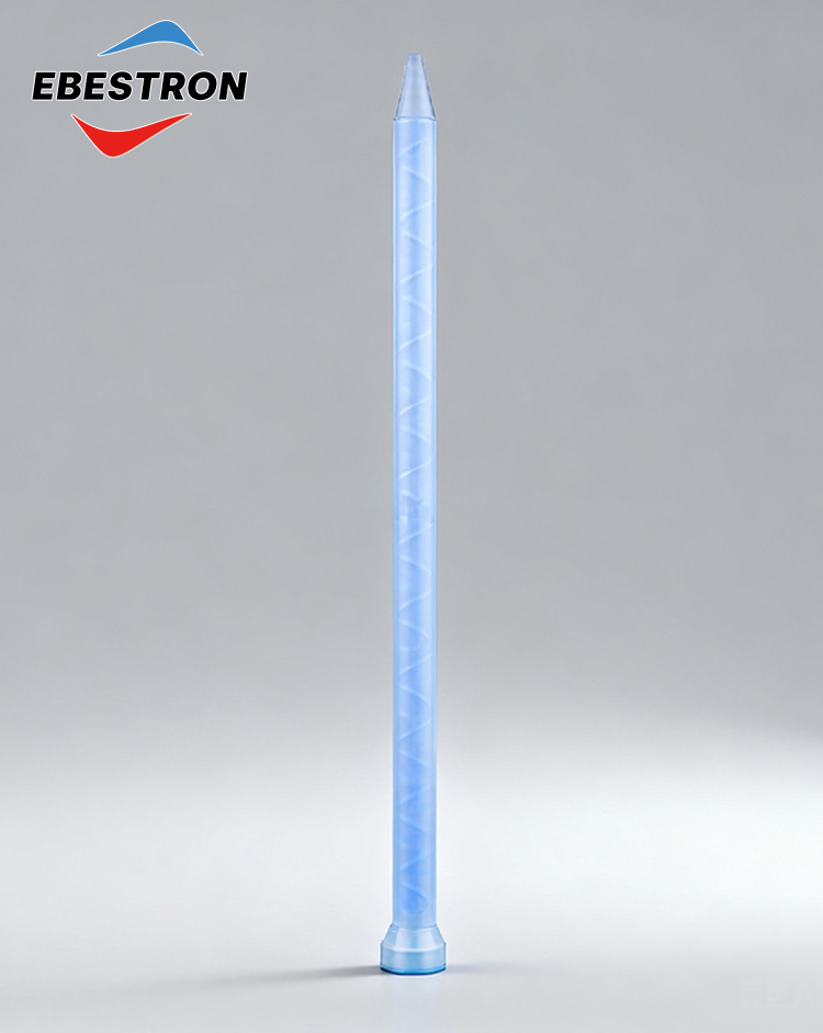 10-24 Stepped Outlet Blue Static Mixer Tube Detail-1