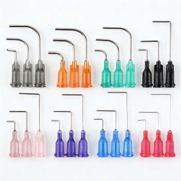 Elbow 90° Needle, Plastic-steel Screw-threaded Dispensing Elbow Needle-1