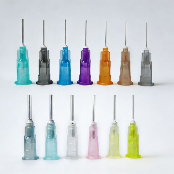 Plastic-steel Bayonet Dispensing Needles, Precision Dispensing Needles in 1/4", 1/2" and 1" Sizes
