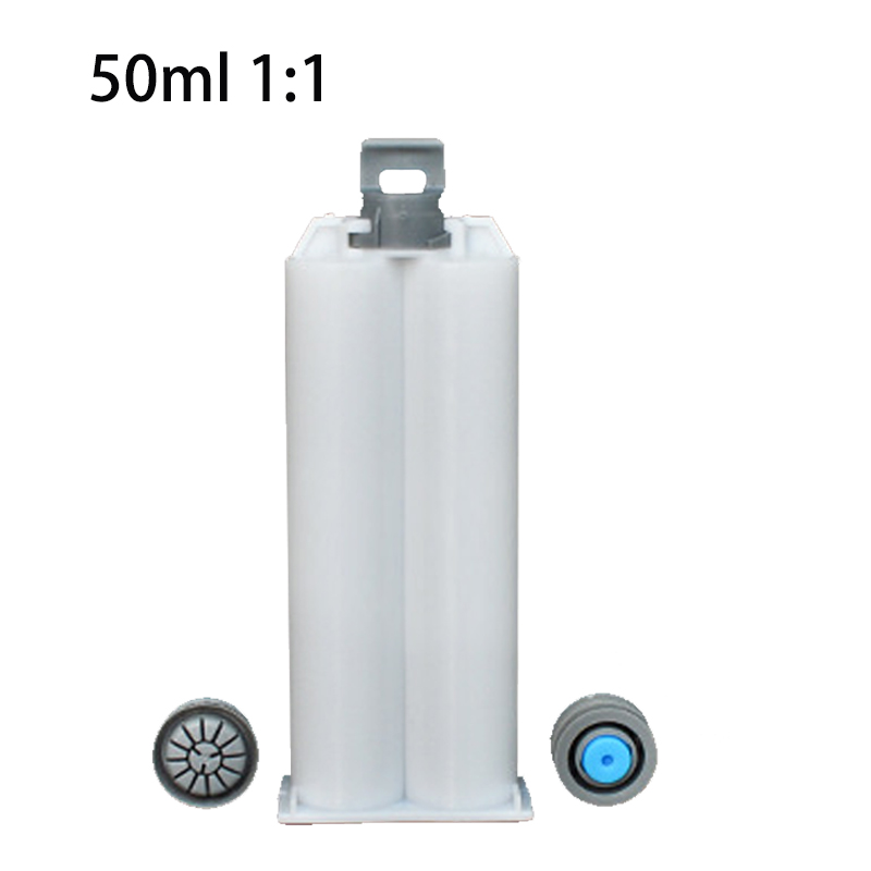 50ml 1:1 Adhesive Cartridge silicone sealant empty dental dual two-component glue bottle