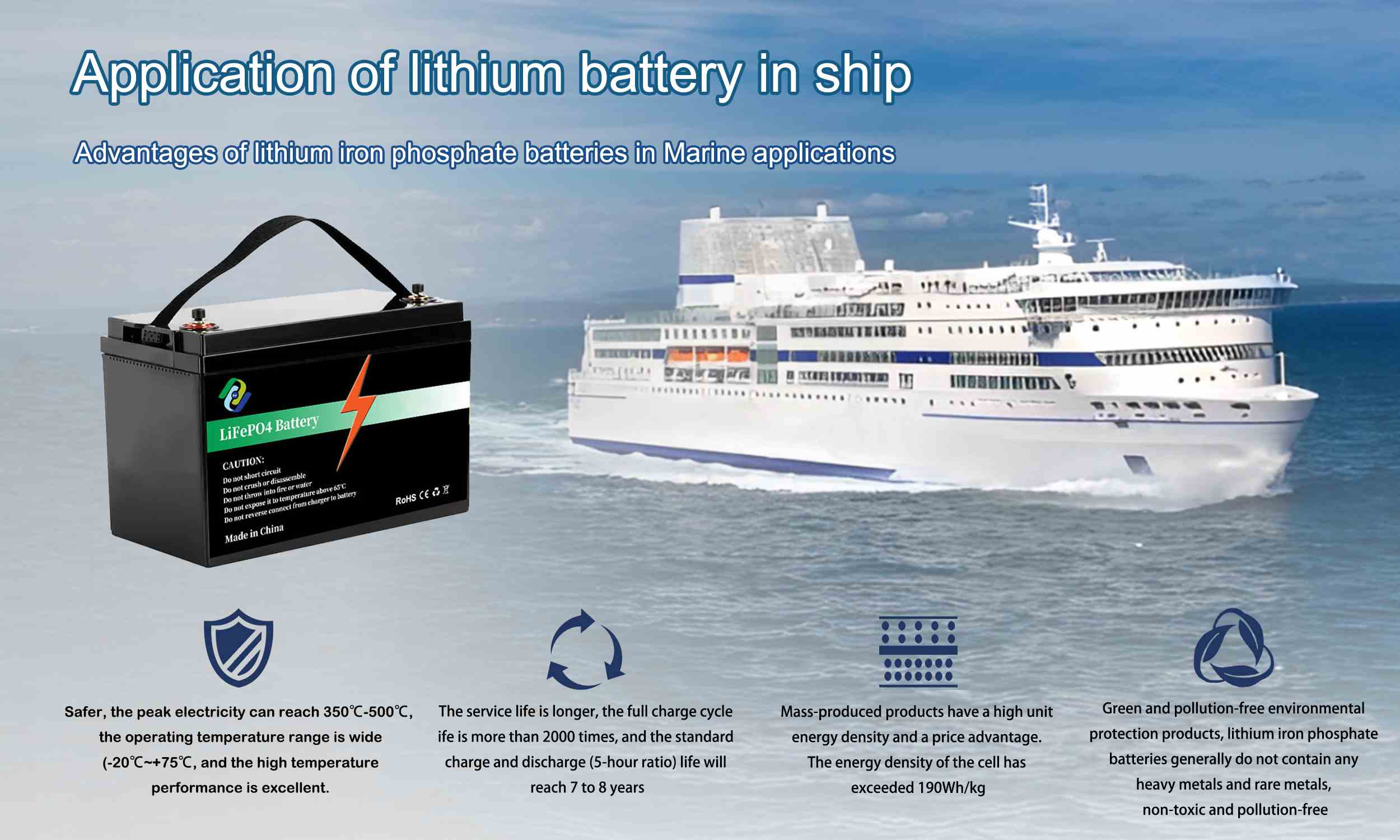 Application of lithium battery in ship