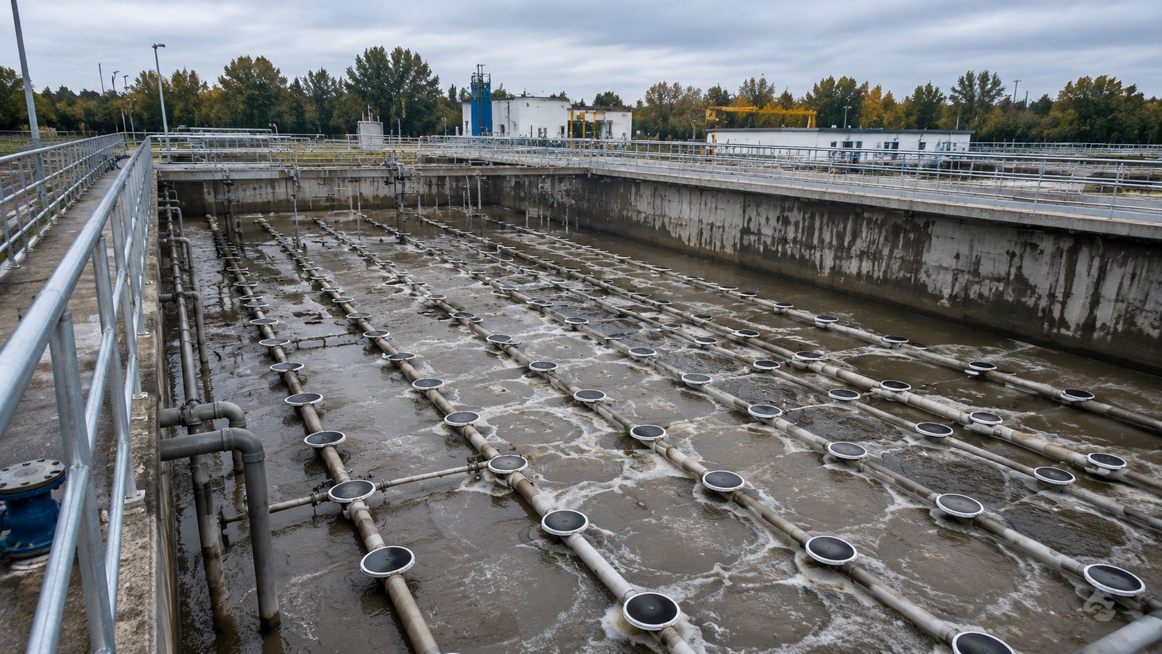 EPDM membrane disc diffuser for municipal wastewater aeration