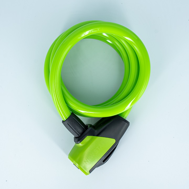 Brass Keys PVC Coated Cable Lock Fashion Designed Lock Head Anti-theft Bicycle Lock