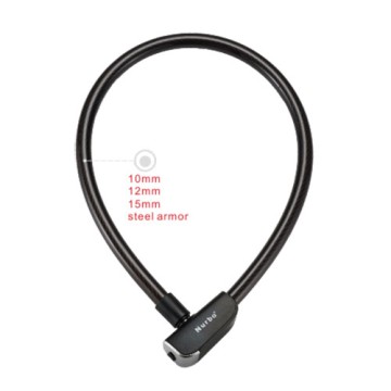 Wenzhou Nurbo Steel Cable Bicycle Lock with 2 Brass keys