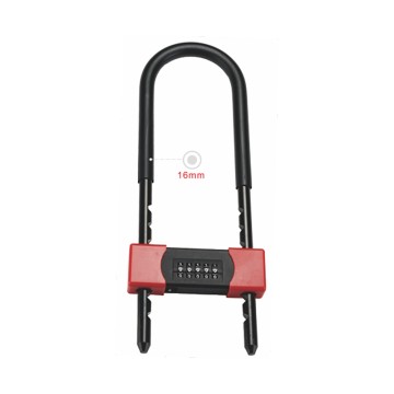 Nurbo Heavy Duty Bike Combination U Lock Long Shackle Keyless Padlock with Adjustable Shackle
