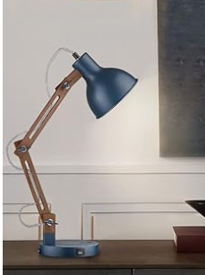 Table lamp with pure solid wood lampshade and lamp holder1