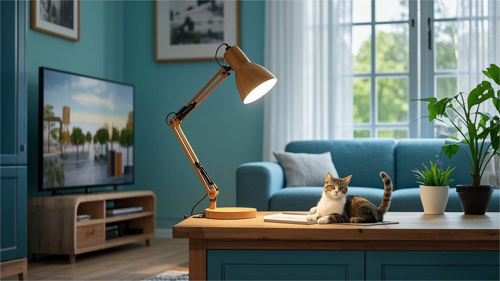 A table lamp with pure solid wood lampshade and lamp holder (4)