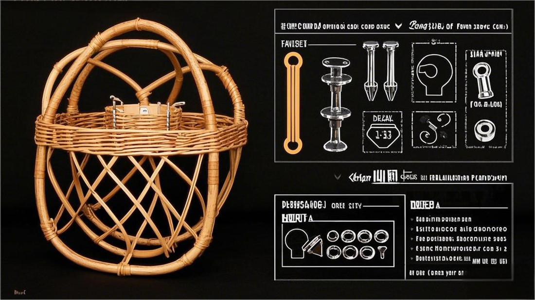 Brown bird's nest shaped woven rattan lampshade 01