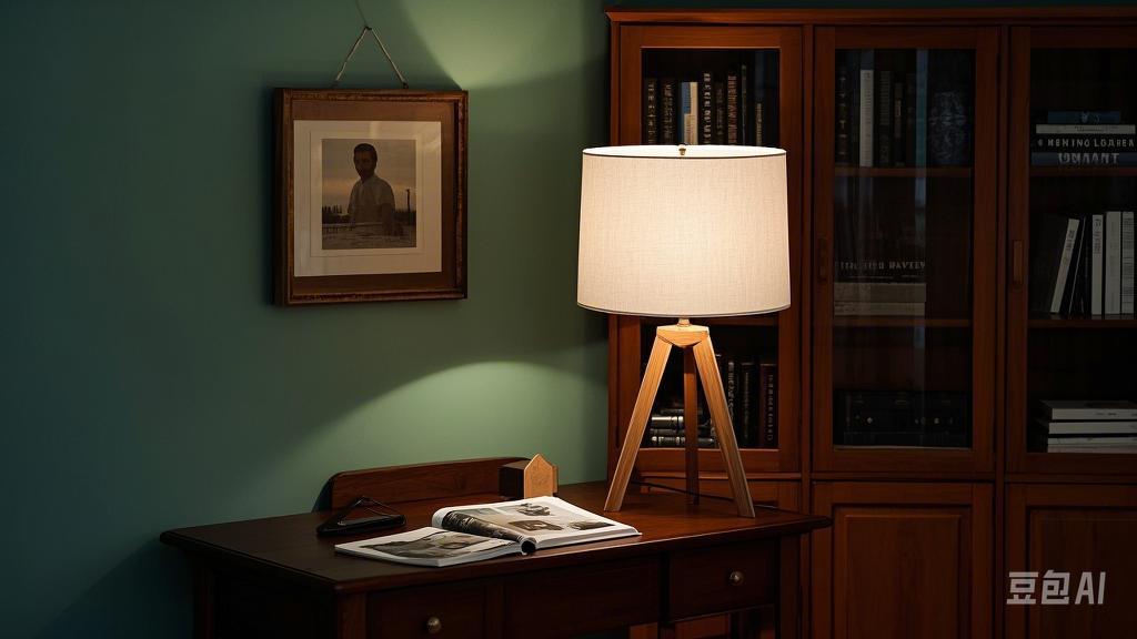 floor lamp with wooden lamp stand (2)