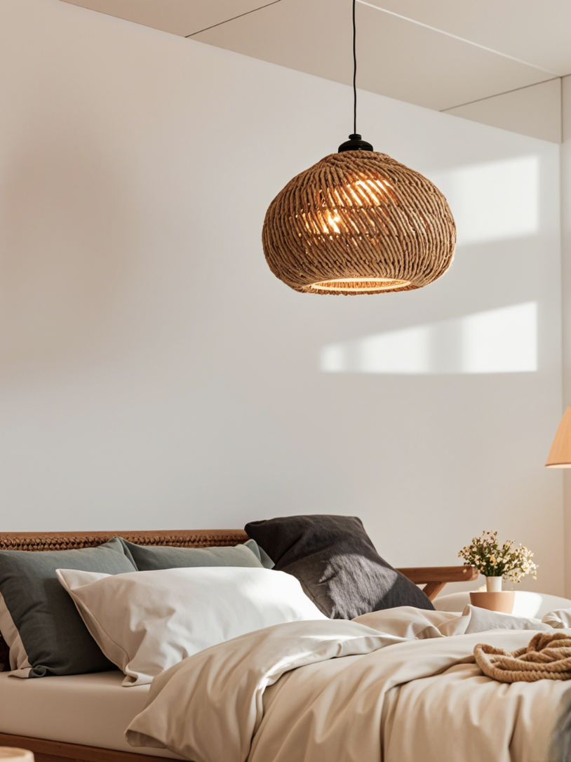Hemp rope lampshade (5)