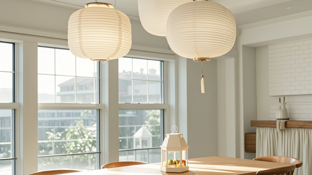 Pendant Light,Wooden Lamp Frame, Fabric Lampshade (1)