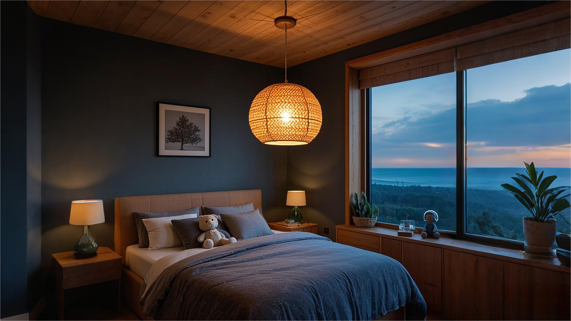 Woven Natural Cane Lampshade (3)