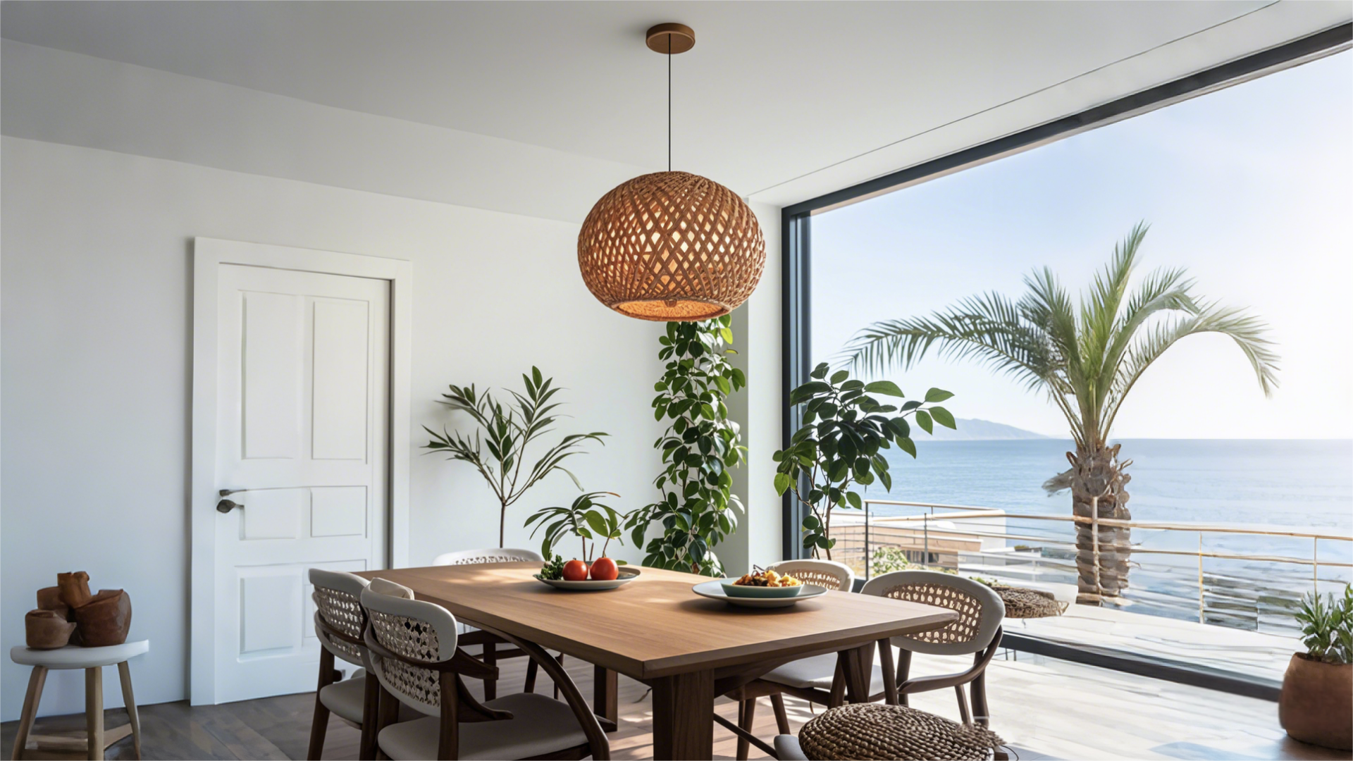 Woven Natural Cane Lampshade (4)