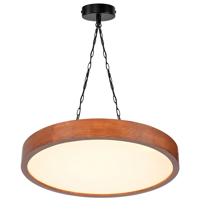 Wooden Pendant Lamp with Customizable Circular Design