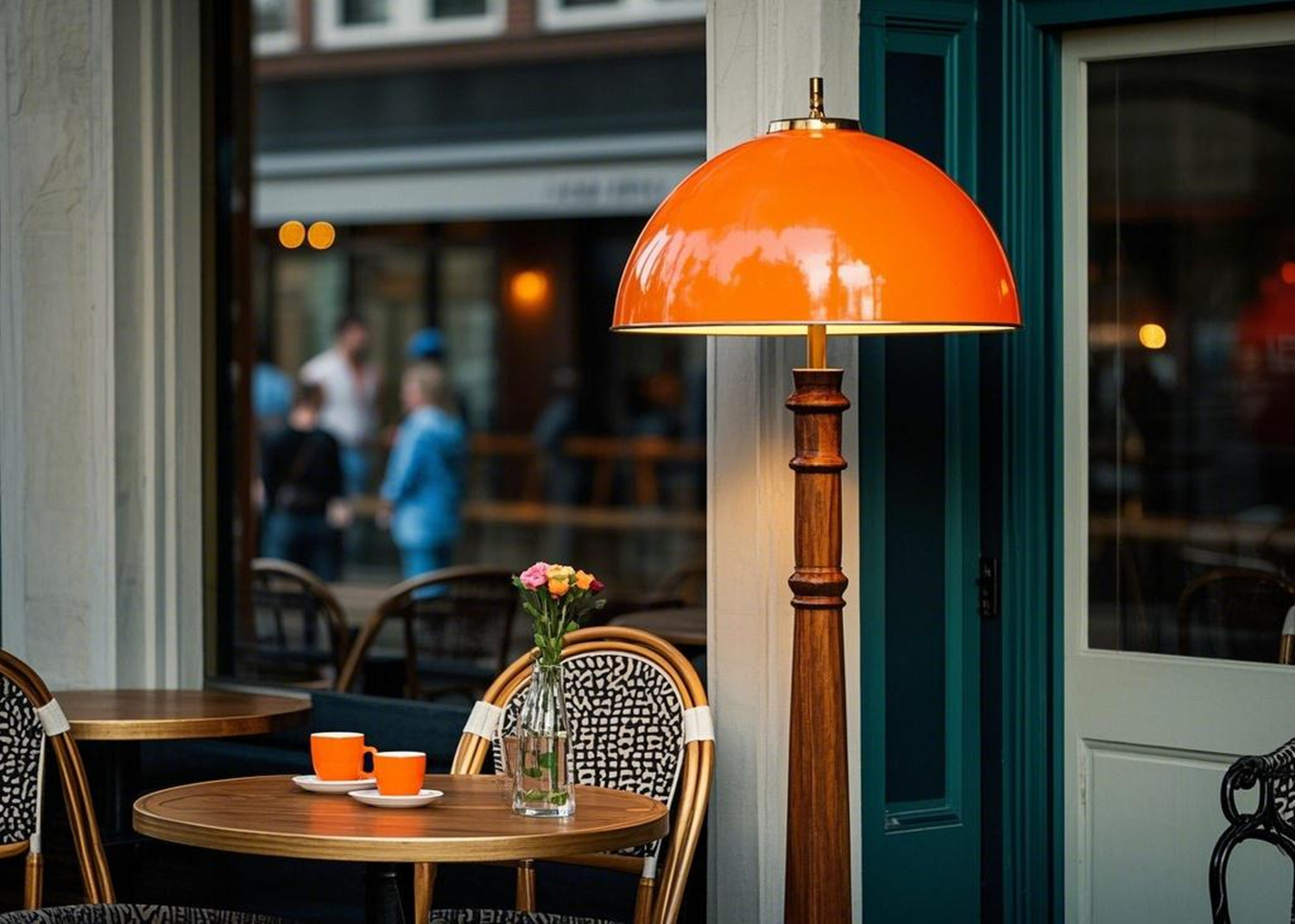 floor lamp with various materials