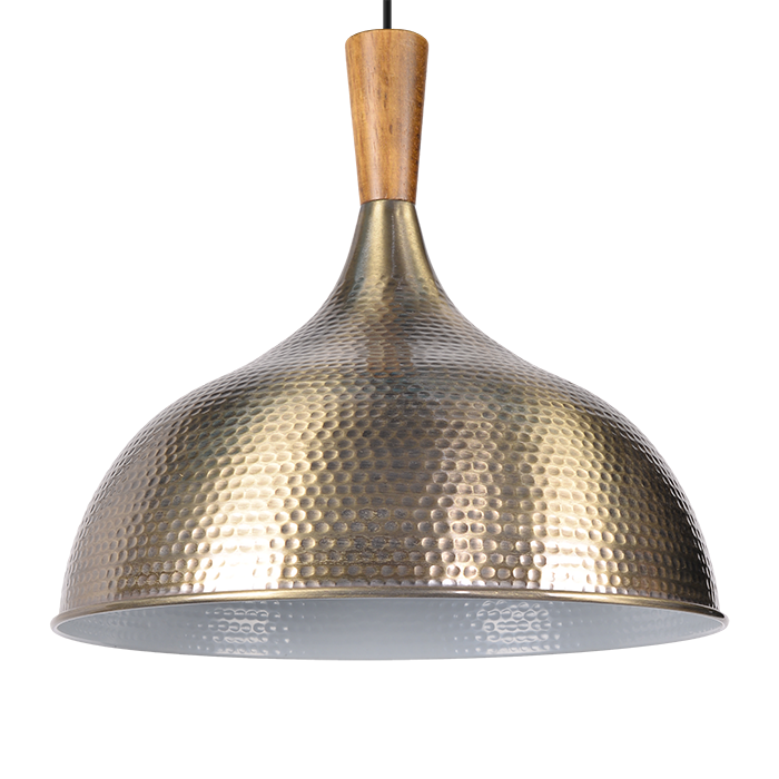 Metal hammer patterned lampshade