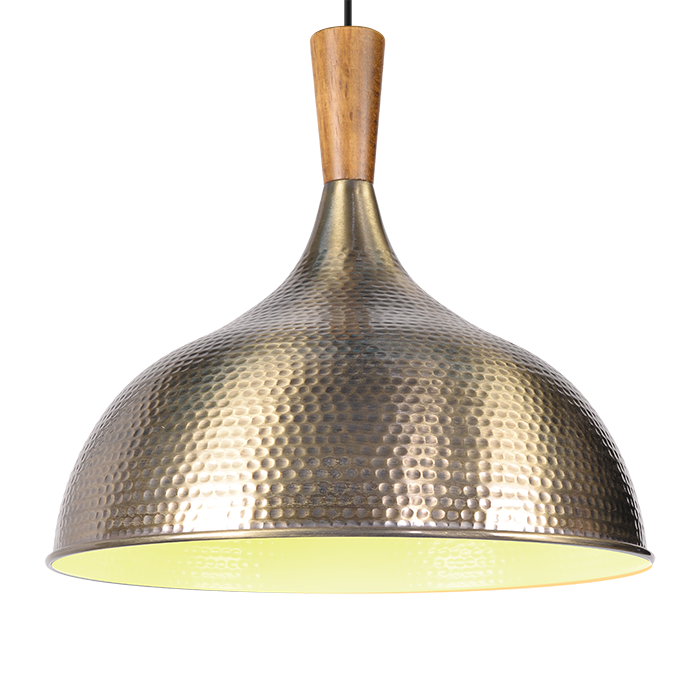 Metal hammer patterned lampshade