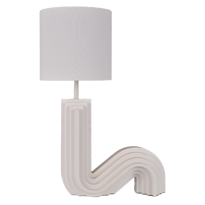 Table Lamp with white Streamlined Base