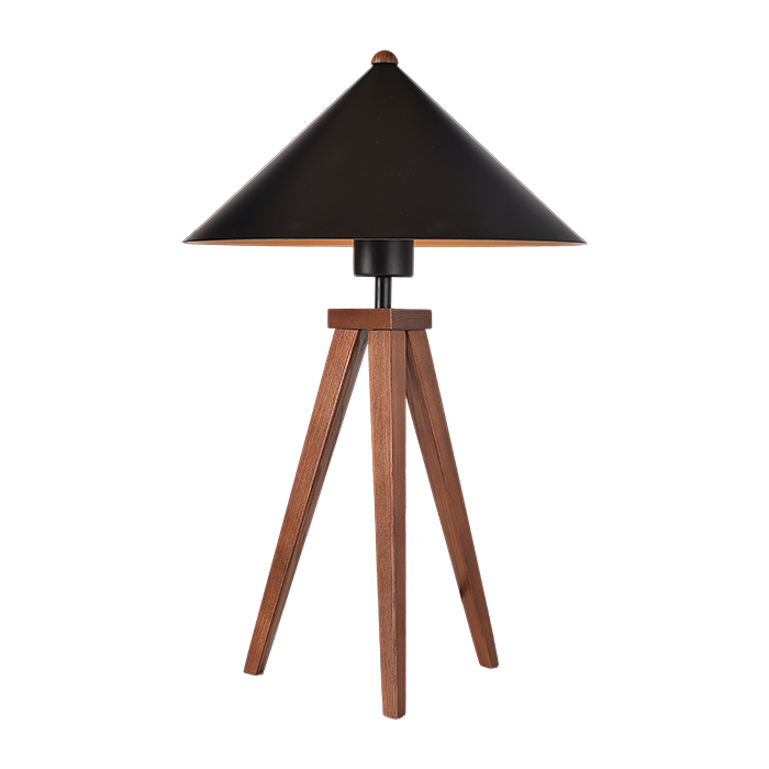 Desk Lamp with Wooden - Tripod Retro